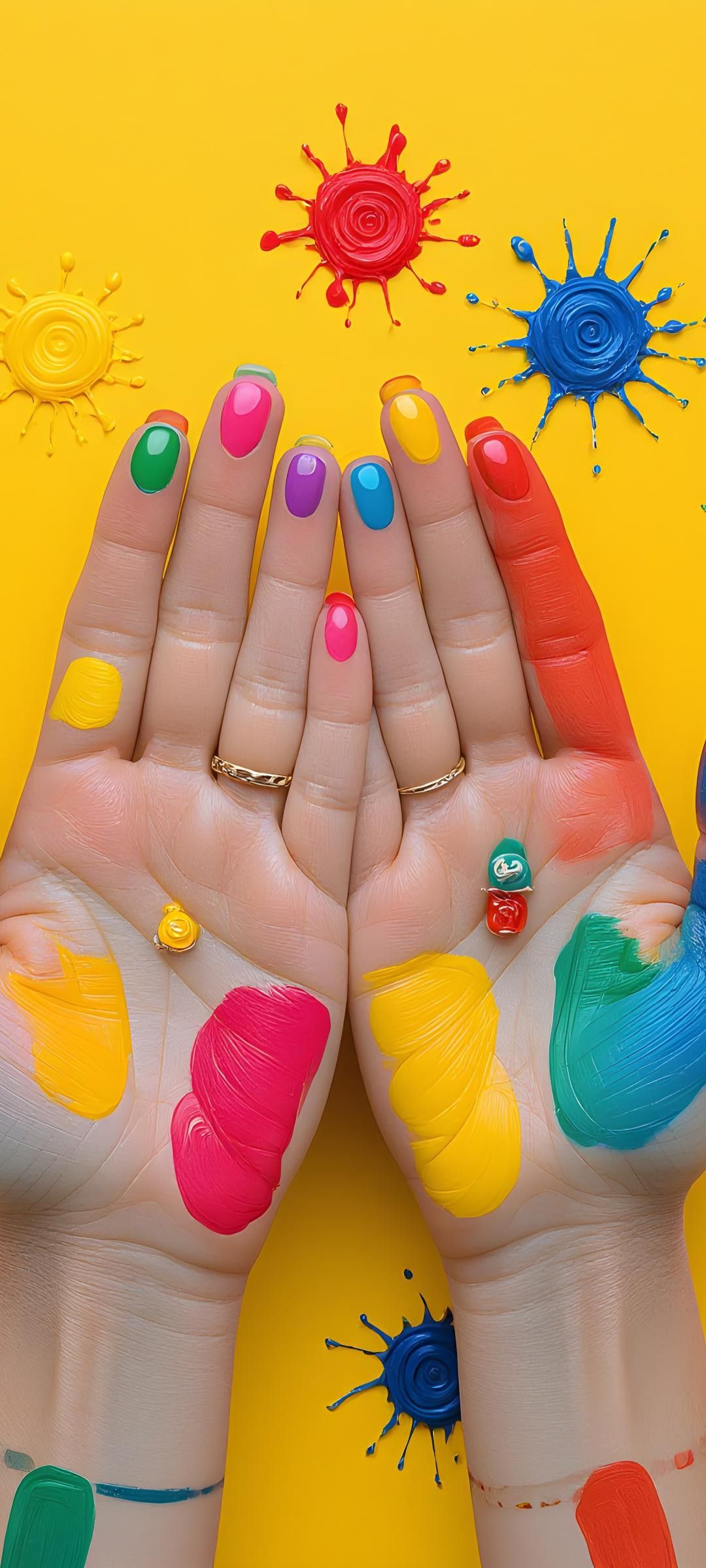 День захисту дітей — кольорові долоньки у фарбі як символ творчості та прав дитини.