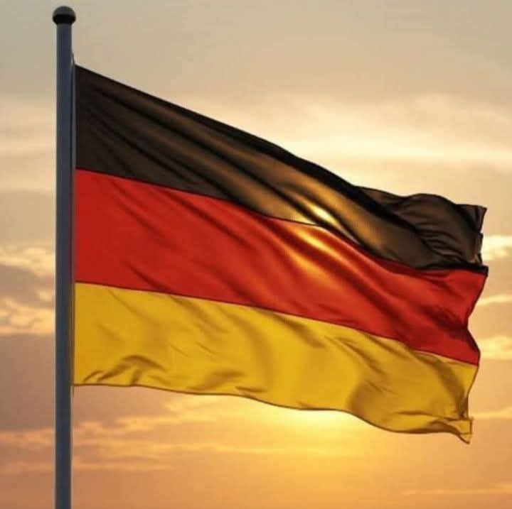 Прапор Німеччини на фоні заходу сонця — німецька система освіти