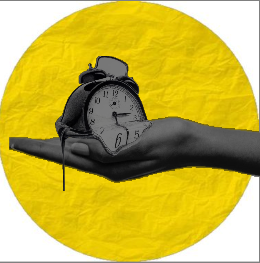 Годинник у руці як символ тайм-менеджменту в моделі «перевернутий клас»